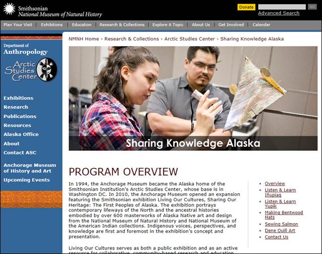 Alaska Native resources available on a new SASC microsite