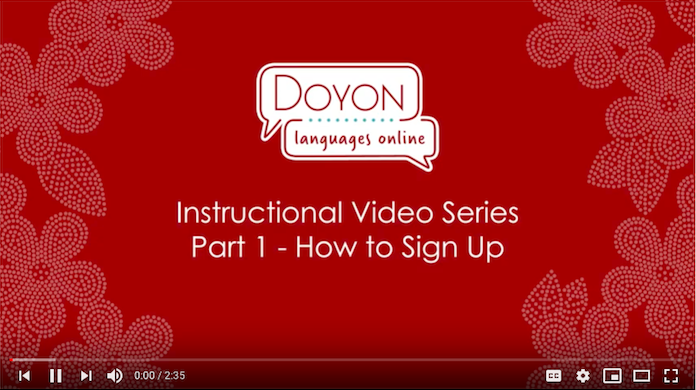 Learn to use Doyon Languages Online