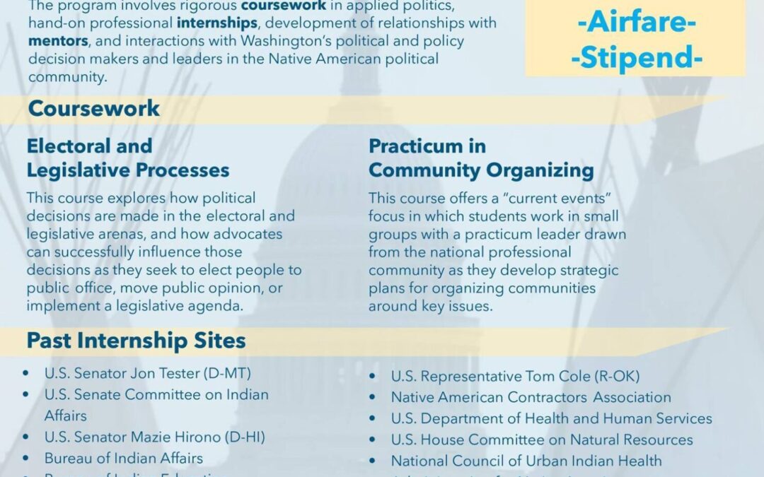 Native America Political Leadership Program Internship Opportunity