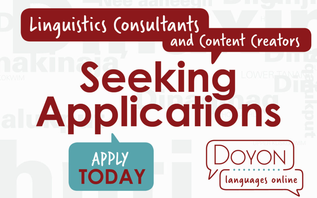 Seeking Linguistics Consultants and Content Creators